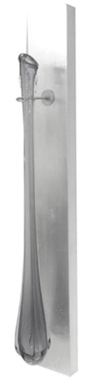 Mood Dekor Glass Wall Vase on Plaque - Silver