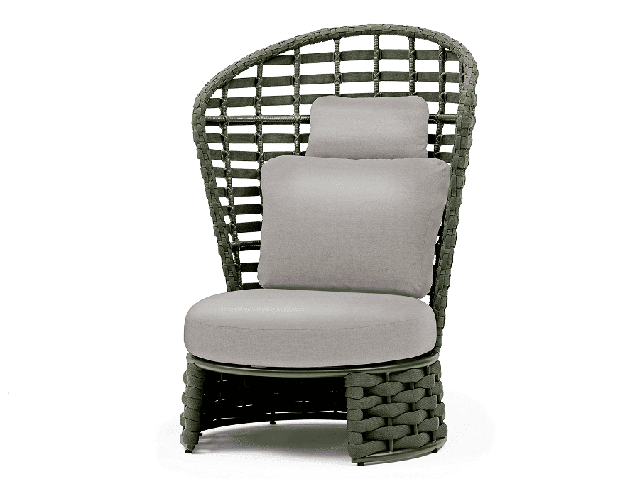 Couture Jardin NOBLE Highback Armless Chair Green