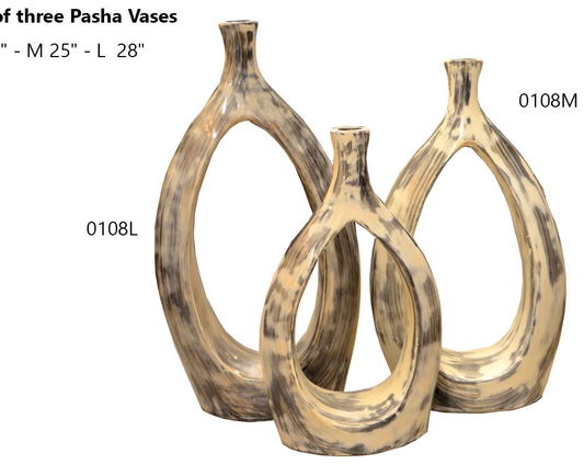 Mood Dekor Set of Three Pasha Vases