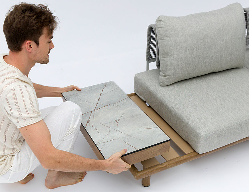 Couture Jardin PLAY Armless Chair With Side Table lifestyle