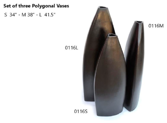 Mood Dekor Set of Three Polygonal Vases