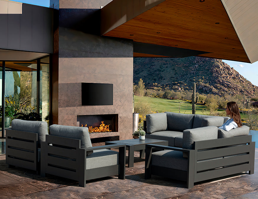 Couture Jardin SKY Corner Chair Anthracite lifestyle