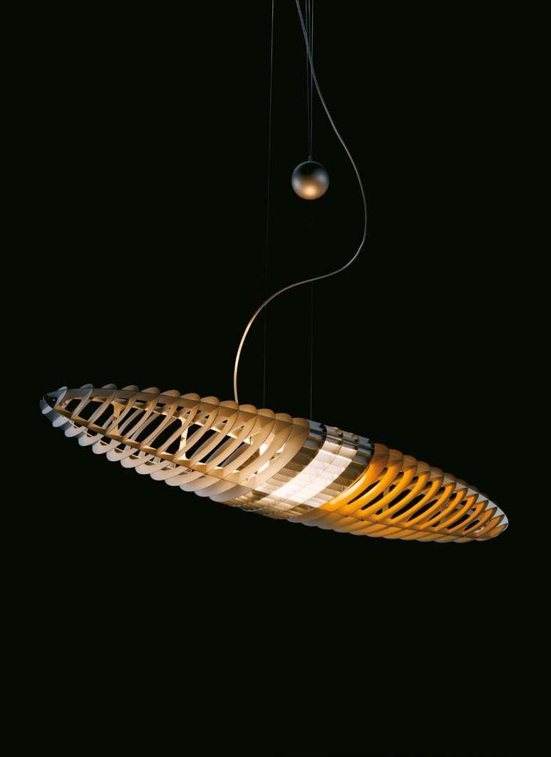 Luceplan Titania Suspension Lamp illuminated