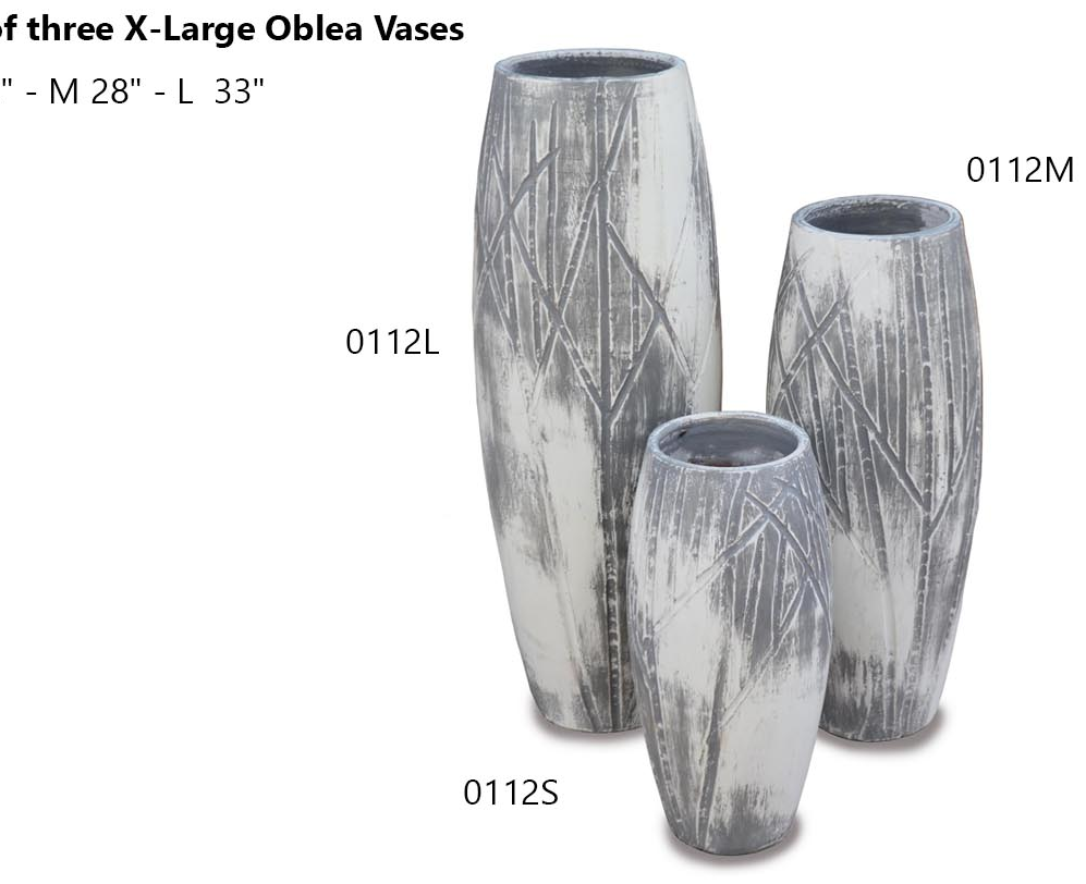 Mood Dekor Set of Three X-Large Oblea Vases