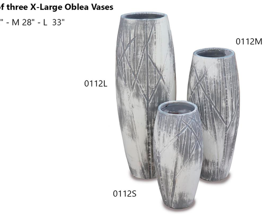 Mood Dekor Set of Three X-Large Oblea Vases